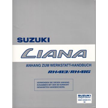 Suzuki Liana RH 413 / 416 (01-07) - Anhang zum Werkstatthandbuch ca. 600 Seiten