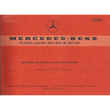 Mercedes Benz L/LKO 406 (1970)  Aufbau-Ersatzteilliste