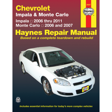 Chevrolet Impala & Monte Carlo (06 -11) Repair Manual Haynes Reparaturanleitungen