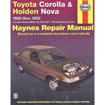 Toyota Corolla & Holden Nova Petrol (85-92) Repair Manual Haynes