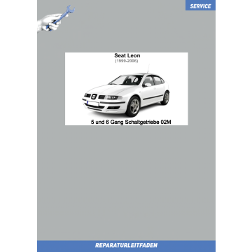 Seat Leon 1 (1999-2006) Reparaturleitfaden 5 und 6 Gang Schaltgetriebe 02M