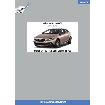 Volvo V40/V40 CC (13-19) Reparaturleitfaden Motor 1,6 L Diesel 85 kW D4162T